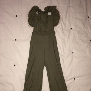 Olive green boutique romper!